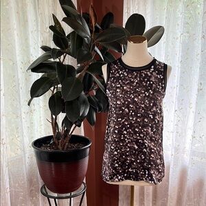 Rag & Bone Silk Flowy Tank | Black, White & Brown | Lightweight Luxe Sz [S]